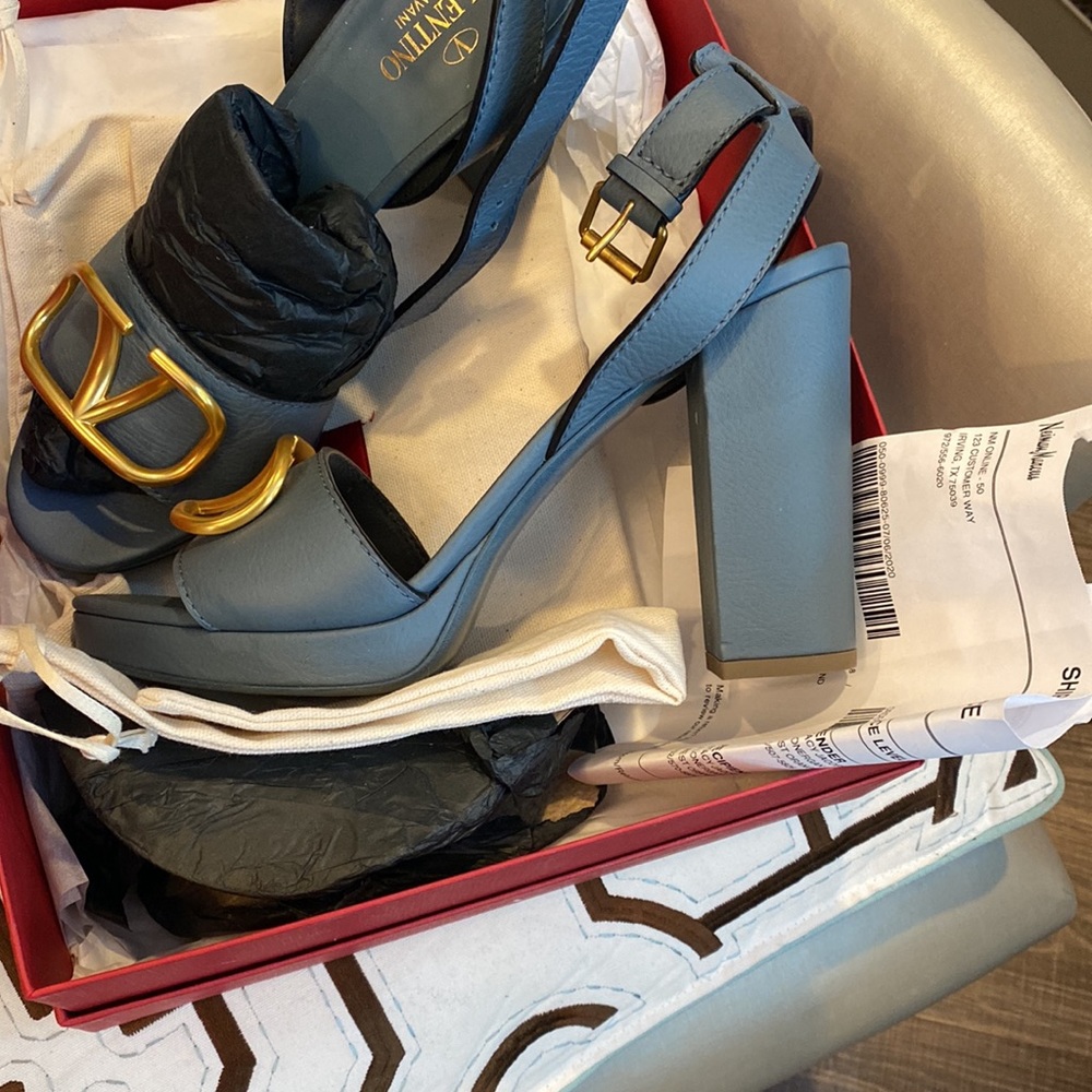 Valentino blue ankle strap platforms 9/40 - Picture 5 of 5